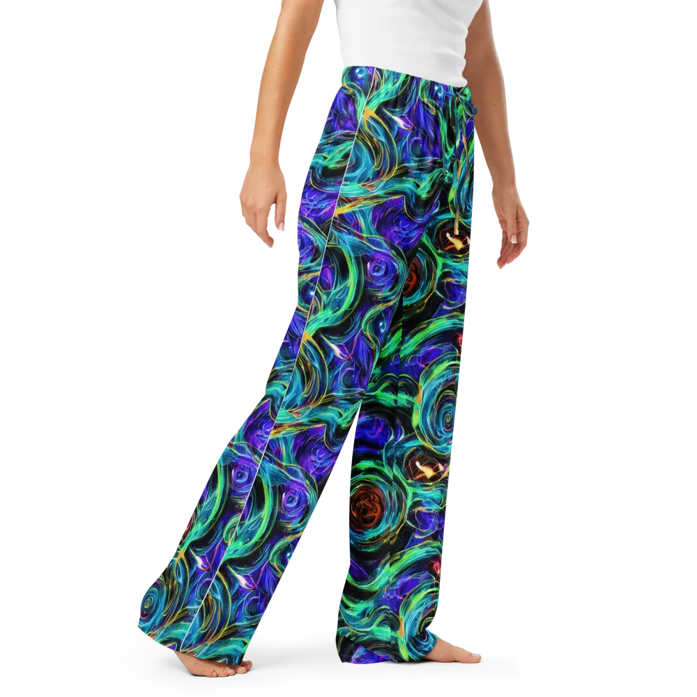 Luminous Swirl on Women's Pajama Pants — Right Front