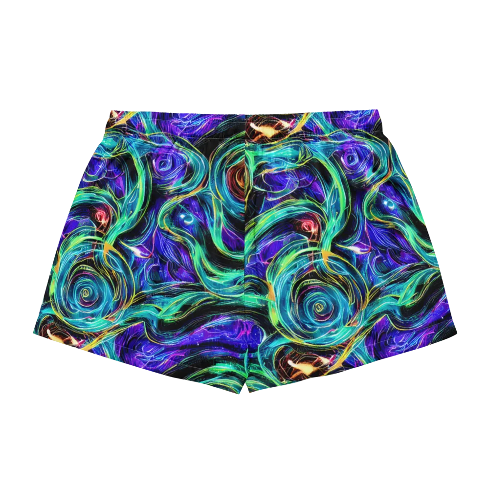 Luminous Swirl on Women's Pajama Shorts — Back