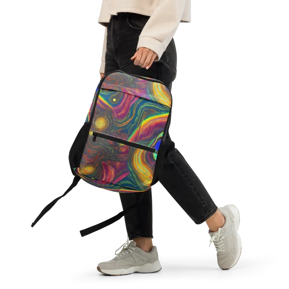 Ultraviolet River on Utility Backpack — Front