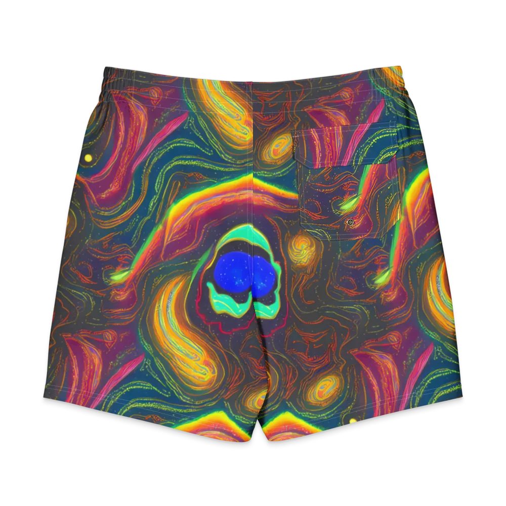 Ultraviolet River on Men's Board Shorts — Back