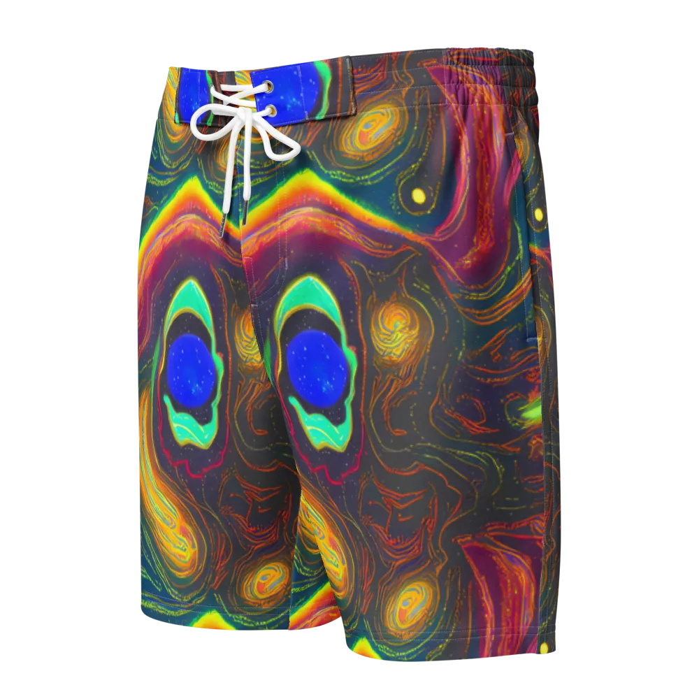 Ultraviolet River on Men's Board Shorts — Front