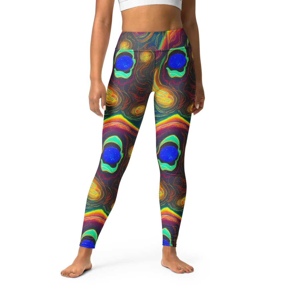 Ultraviolet River on Yoga Leggings — Front