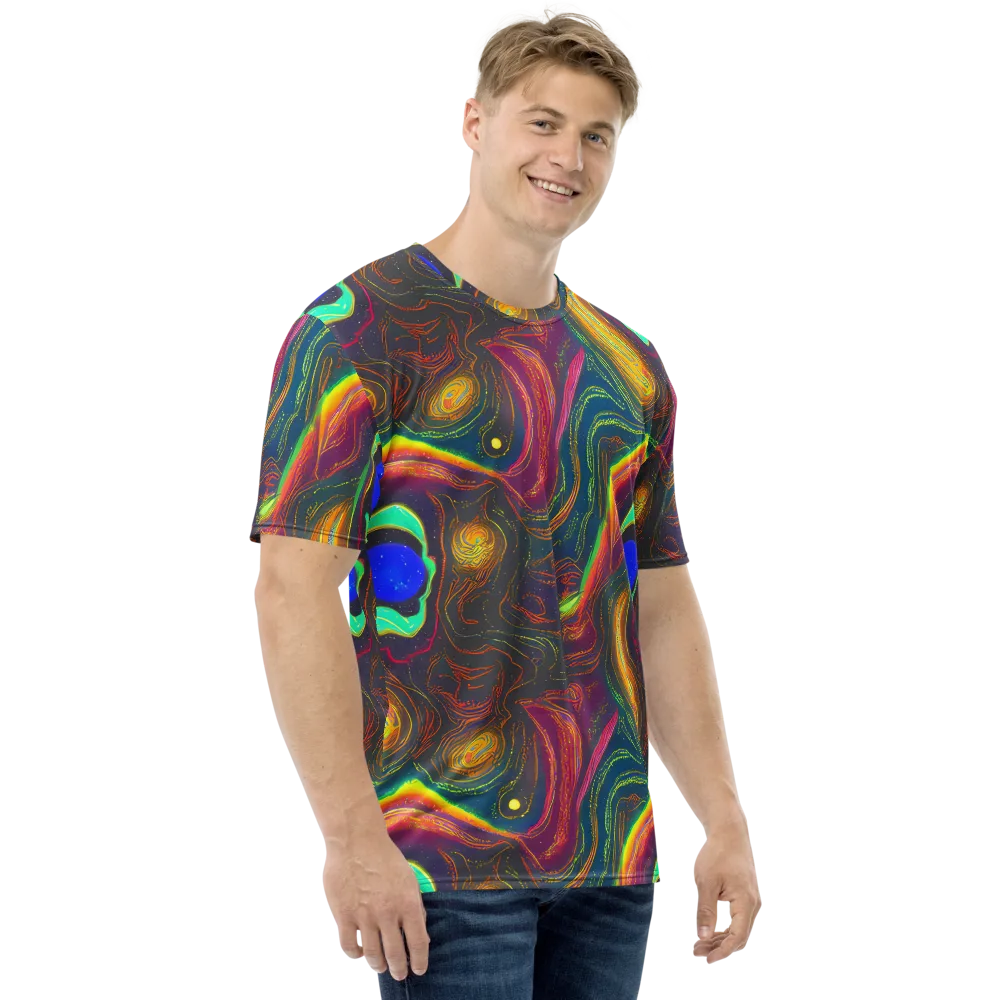 Ultraviolet River on Men's Crew Neck T-Shirt — Right