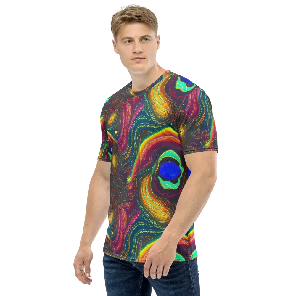 Ultraviolet River on Men's Crew Neck T-Shirt — Left