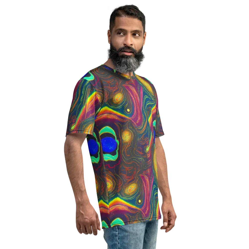 Ultraviolet River on Men's Crew Neck T-Shirt — Right