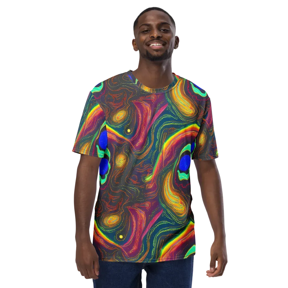 Ultraviolet River on Men's Crew Neck T-Shirt — Front