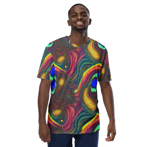 Ultraviolet River on a Men's Crew Neck T-Shirt