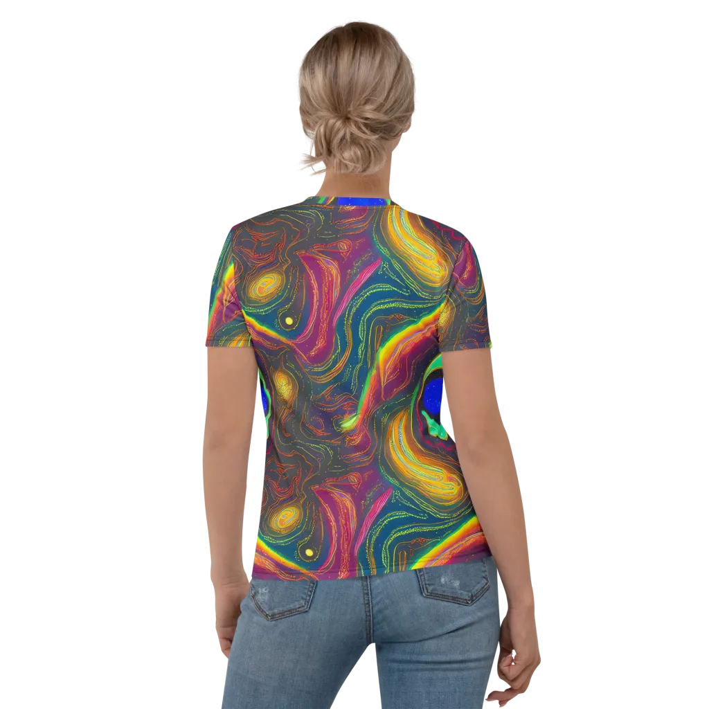 Ultraviolet River on Women's Crew Neck T-Shirt — Back