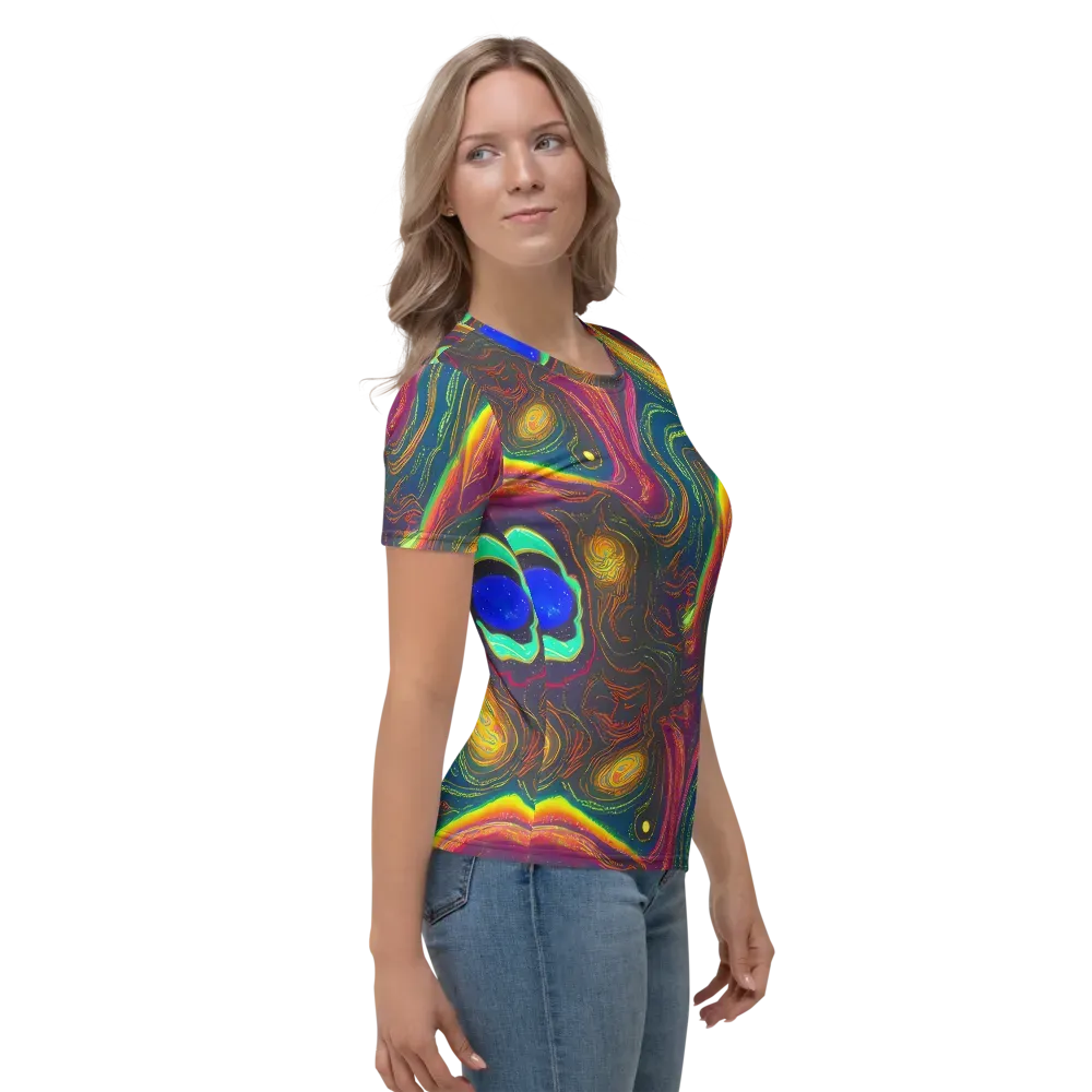 Ultraviolet River on Women's Crew Neck T-Shirt — Right