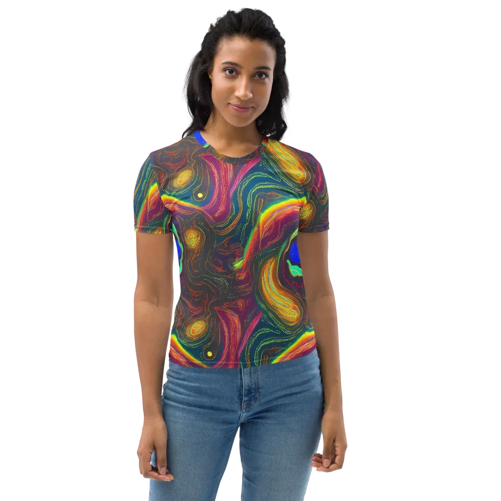 Ultraviolet River on Women's Crew Neck T-Shirt — Front