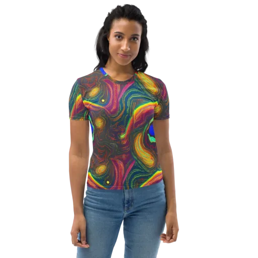 Ultraviolet River on a Women's Crew Neck T-Shirt