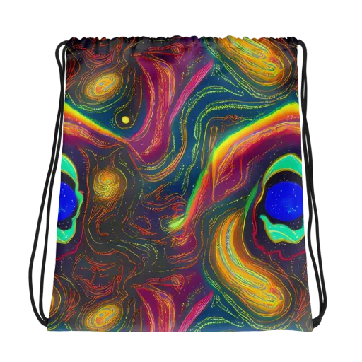 Ultraviolet River on a Drawstring Bag