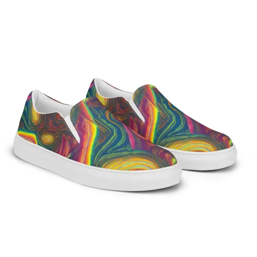Ultraviolet River on a Women's Slip-On Canvas Shoes
