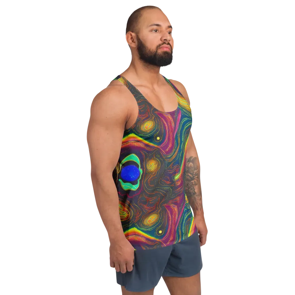 Ultraviolet River on Men's Tank Top — Right Front