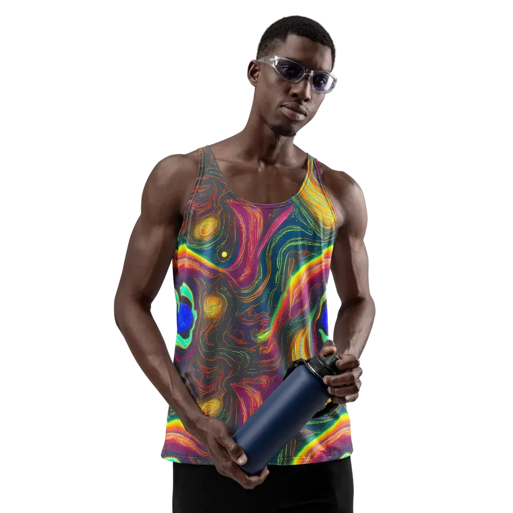 Ultraviolet River on Men's Tank Top — Front