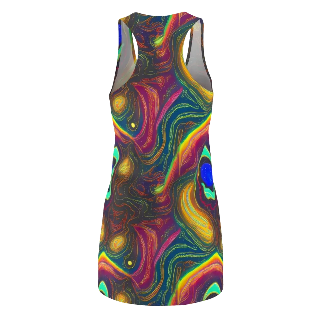 Ultraviolet River on Racerback Dress — Back
