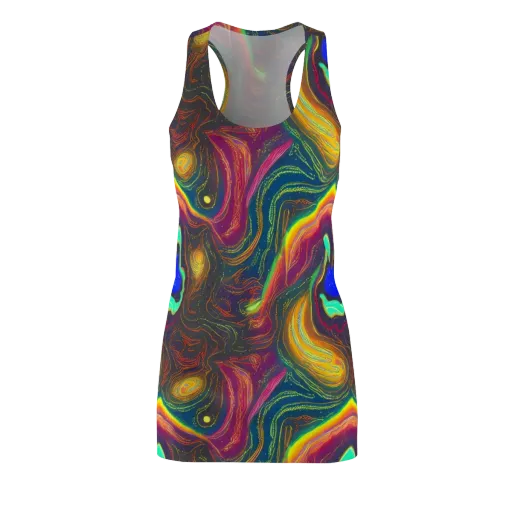 Ultraviolet River on a Racerback Dress