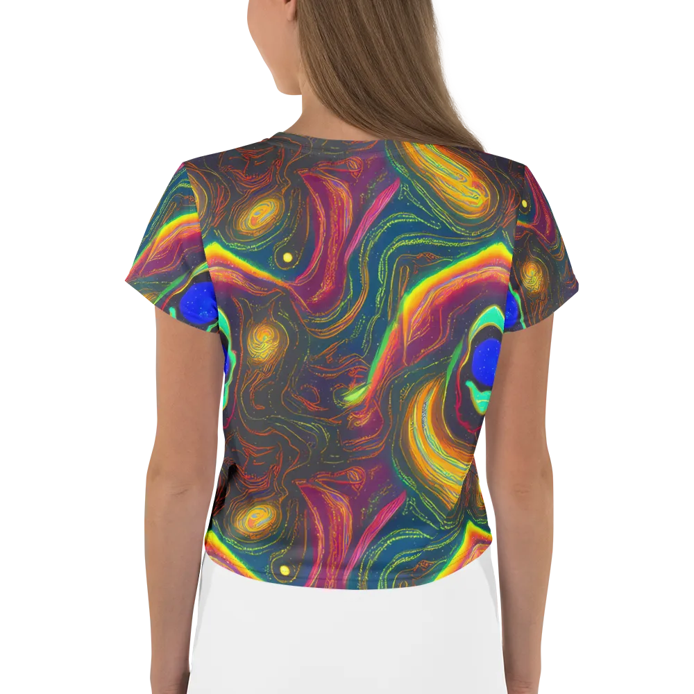 Ultraviolet River on Crop Tee — Back
