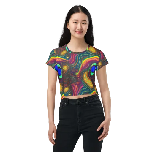 Ultraviolet River on a Crop Tee