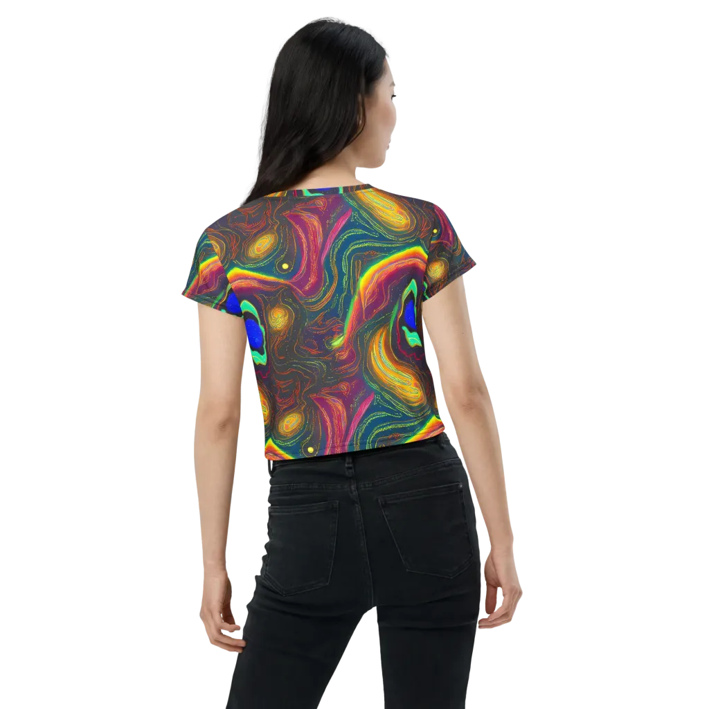Ultraviolet River on Crop Tee — Back