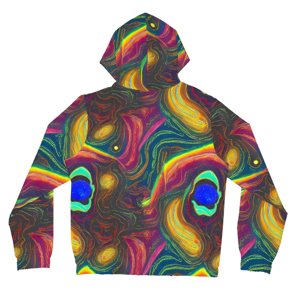 Ultraviolet River on Women's Full-Zip Hoodie — Back