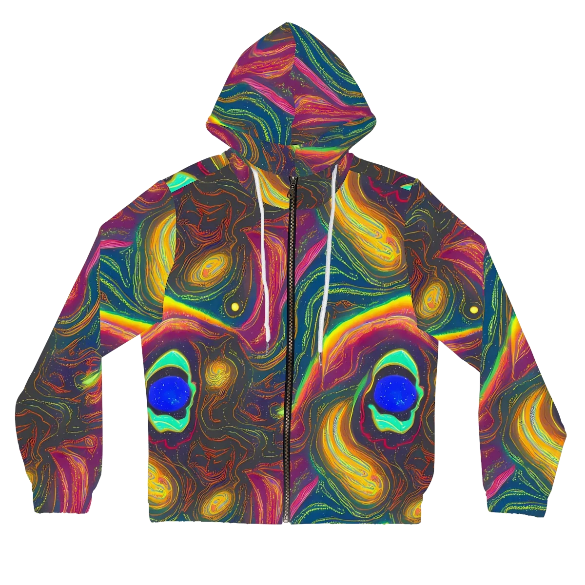 Ultraviolet River on Women's Full-Zip Hoodie — Front