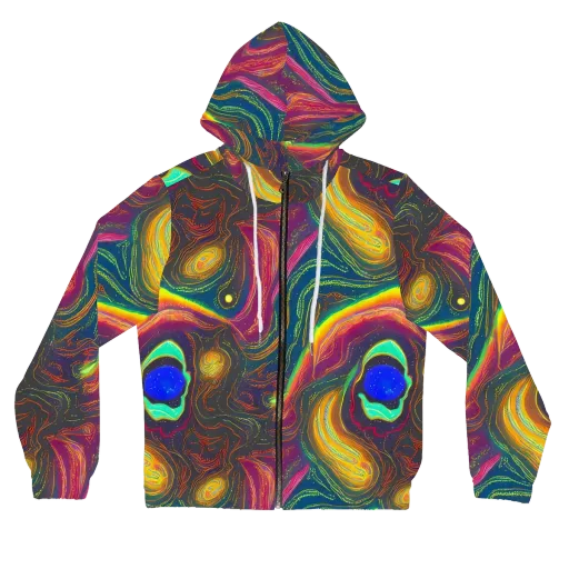 Ultraviolet River on a Women's Full-Zip Hoodie