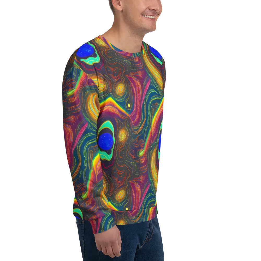 Ultraviolet River on Sweatshirt — Right Front
