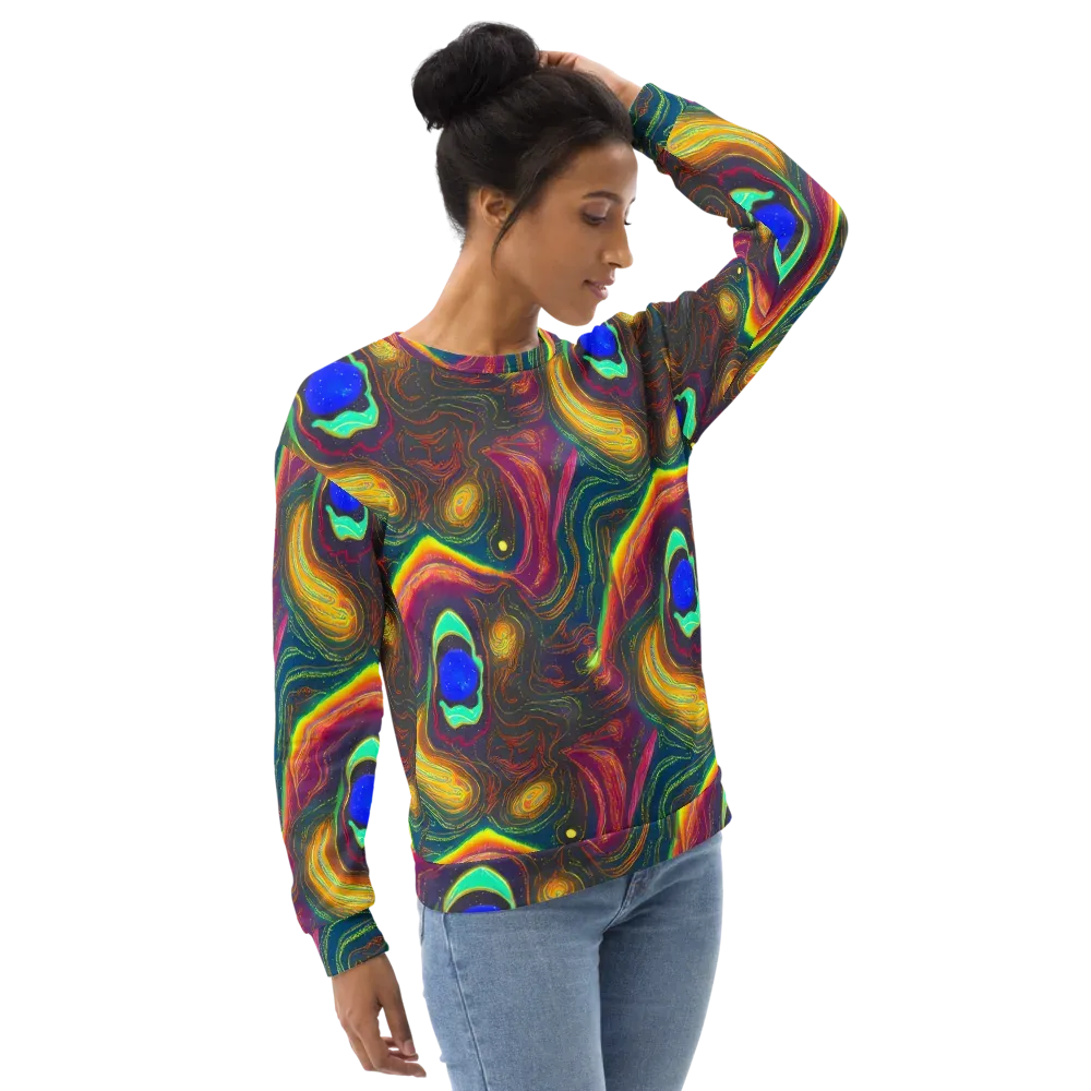 Ultraviolet River on Sweatshirt — Right Front