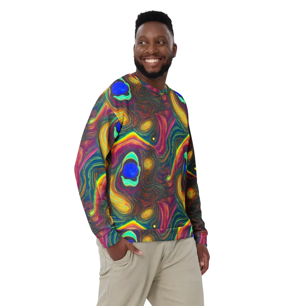 Ultraviolet River on Sweatshirt — Front