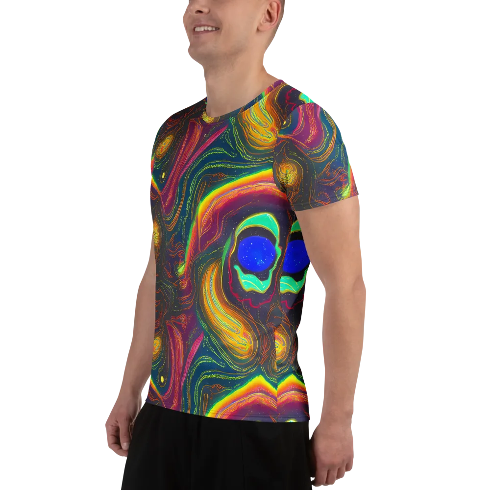 Ultraviolet River on Men's Athletic T-Shirt — Left