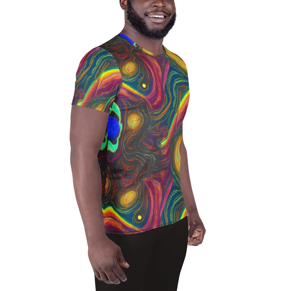 Ultraviolet River on Men's Athletic T-Shirt — Right