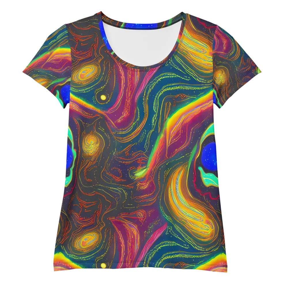 Ultraviolet River on Women's Athletic T-Shirt — Front