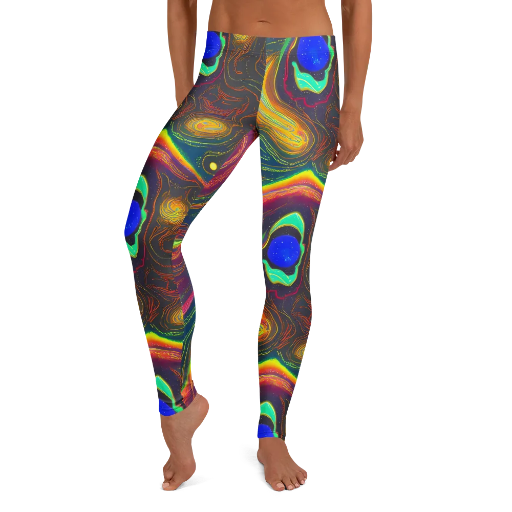 Ultraviolet River on Leggings — Front