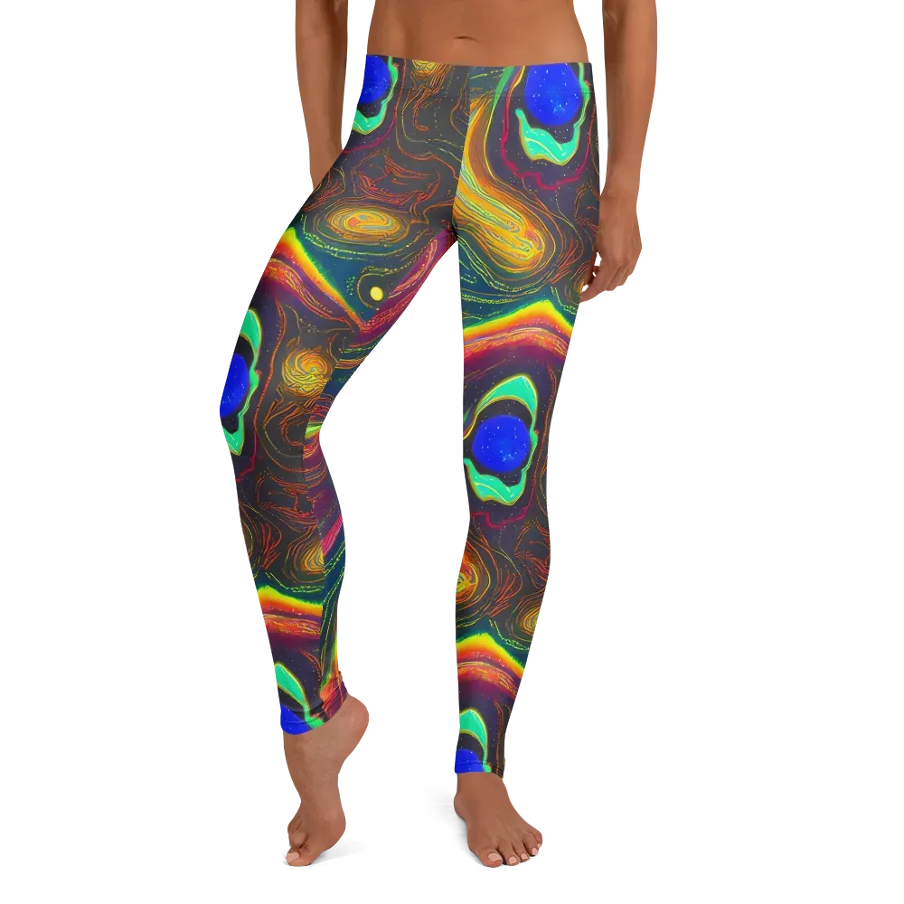 Ultraviolet River on Leggings — Front