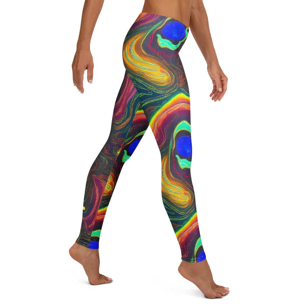 Ultraviolet River on Leggings — Right