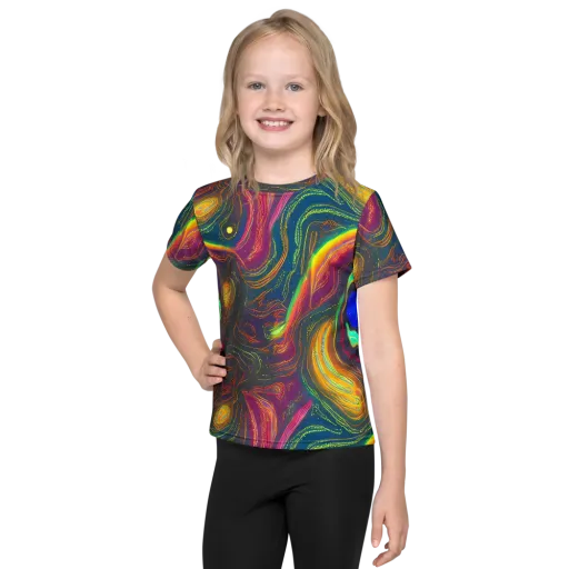 Ultraviolet River on a Kids Crew Neck T-Shirt
