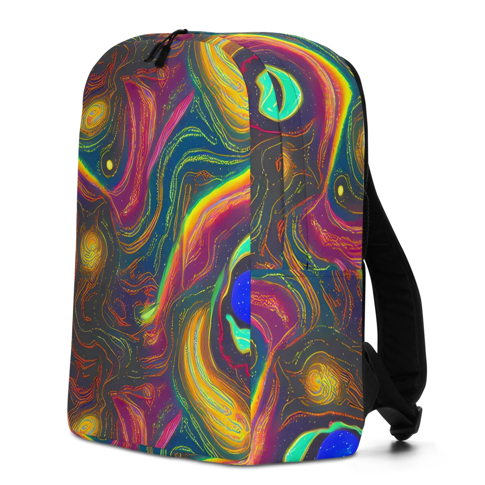 Ultraviolet River on Minimalist Backpack — Left
