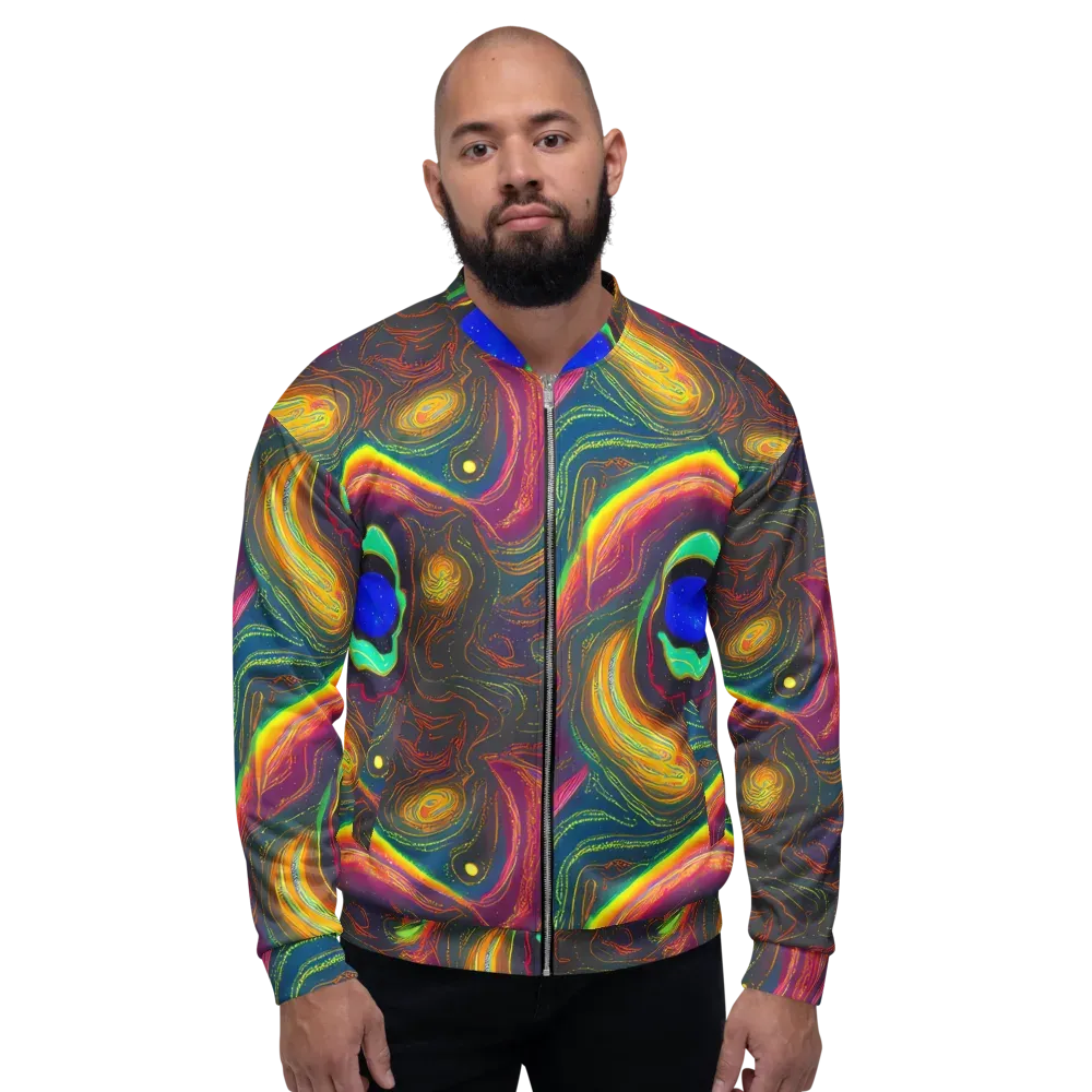 Ultraviolet River on Bomber Jacket — Front
