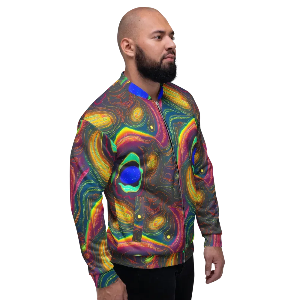 Ultraviolet River on Bomber Jacket — Right