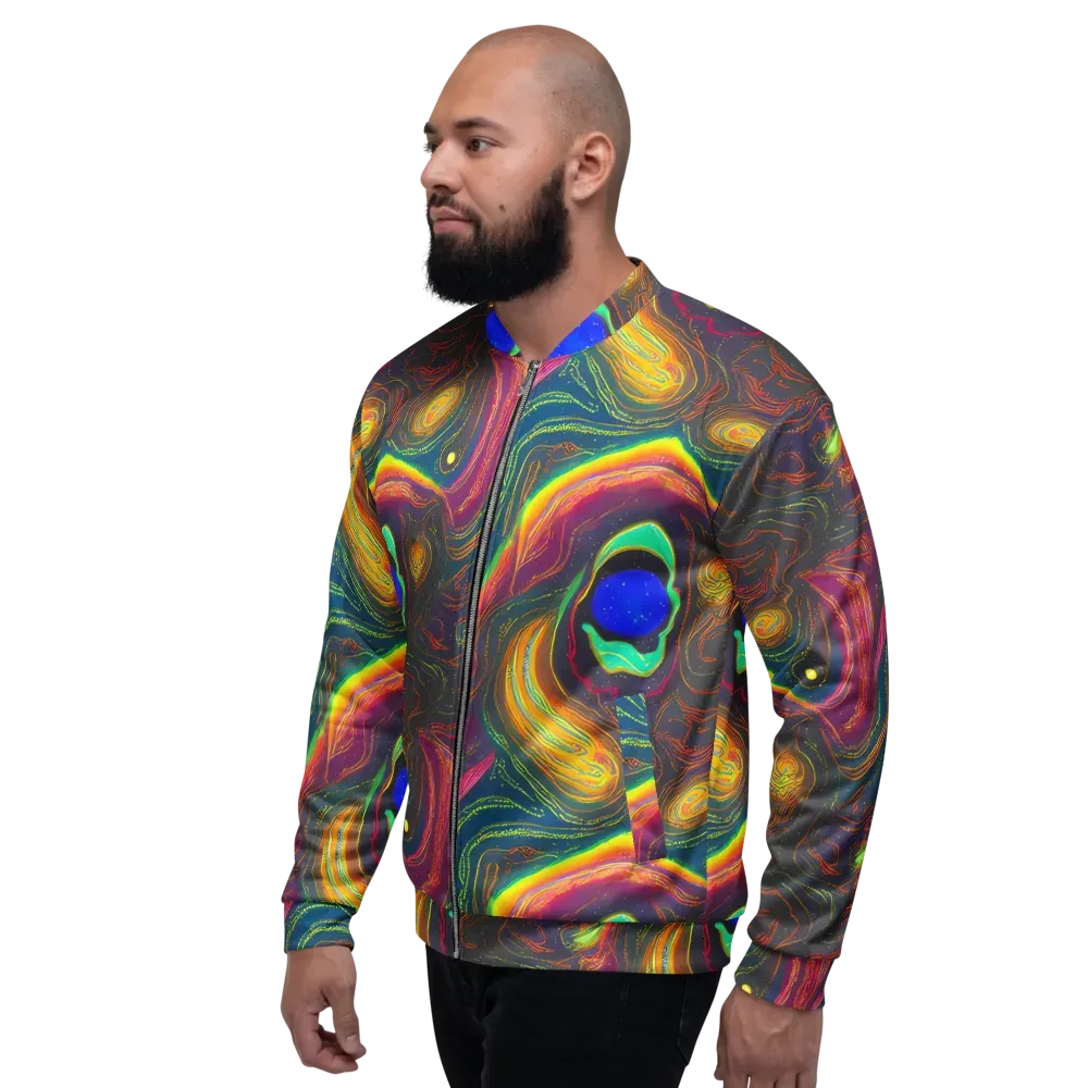 Ultraviolet River on Bomber Jacket — Left