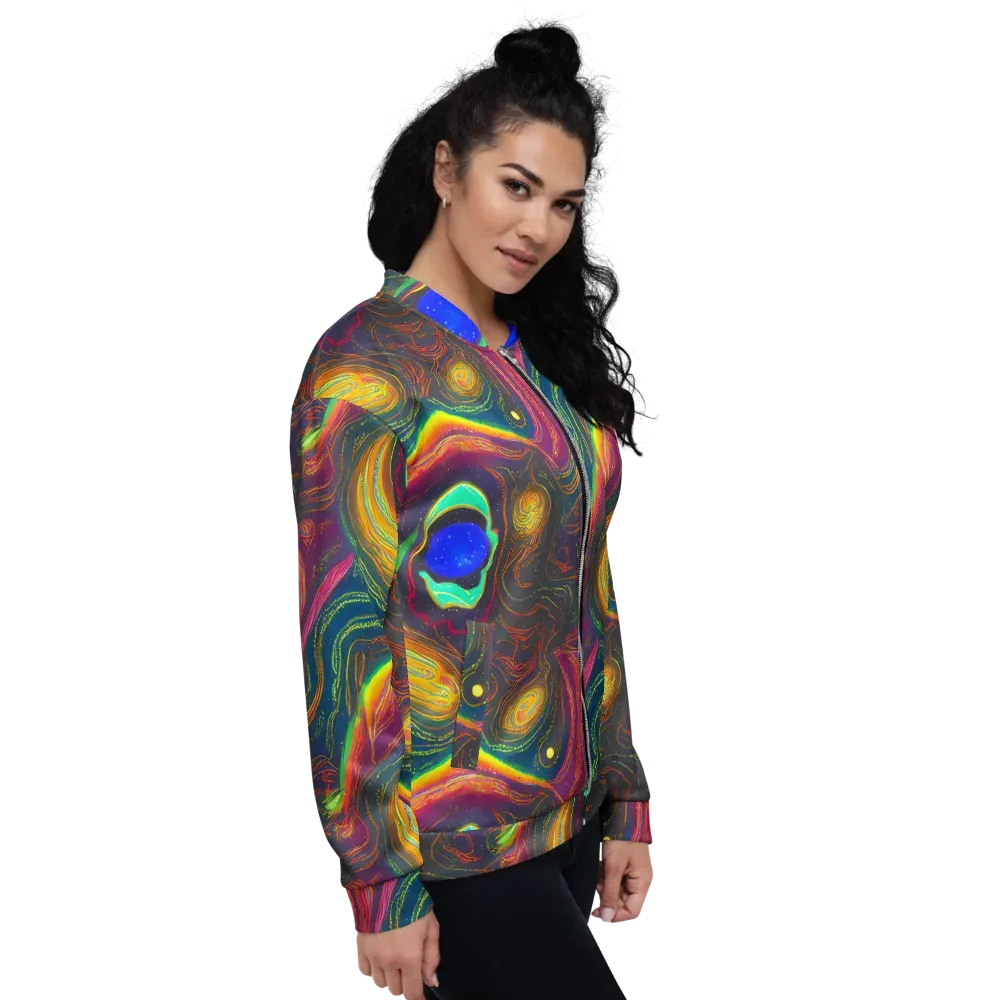 Ultraviolet River on Bomber Jacket — Right