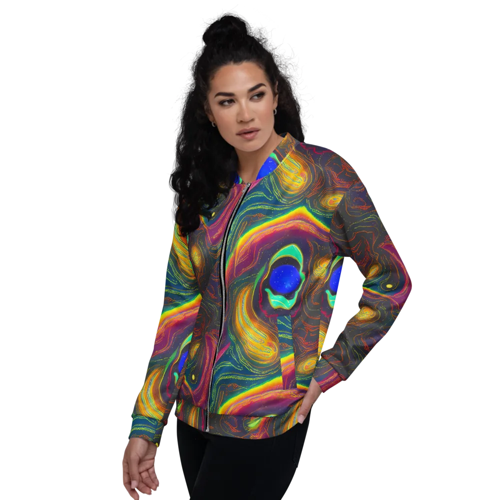Ultraviolet River on Bomber Jacket — Left