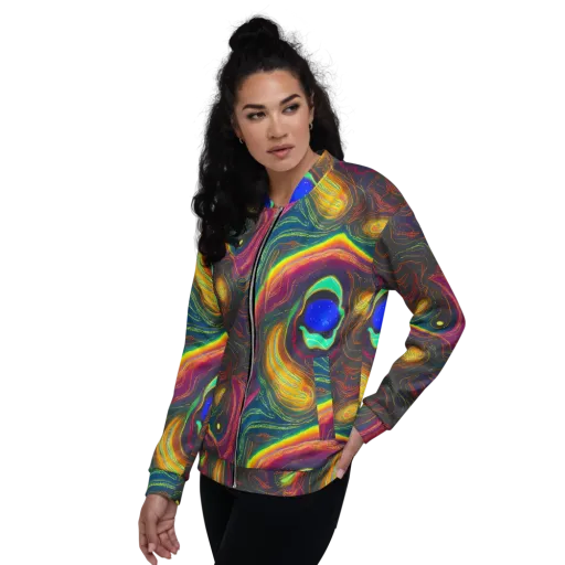 Ultraviolet River on a Bomber Jacket