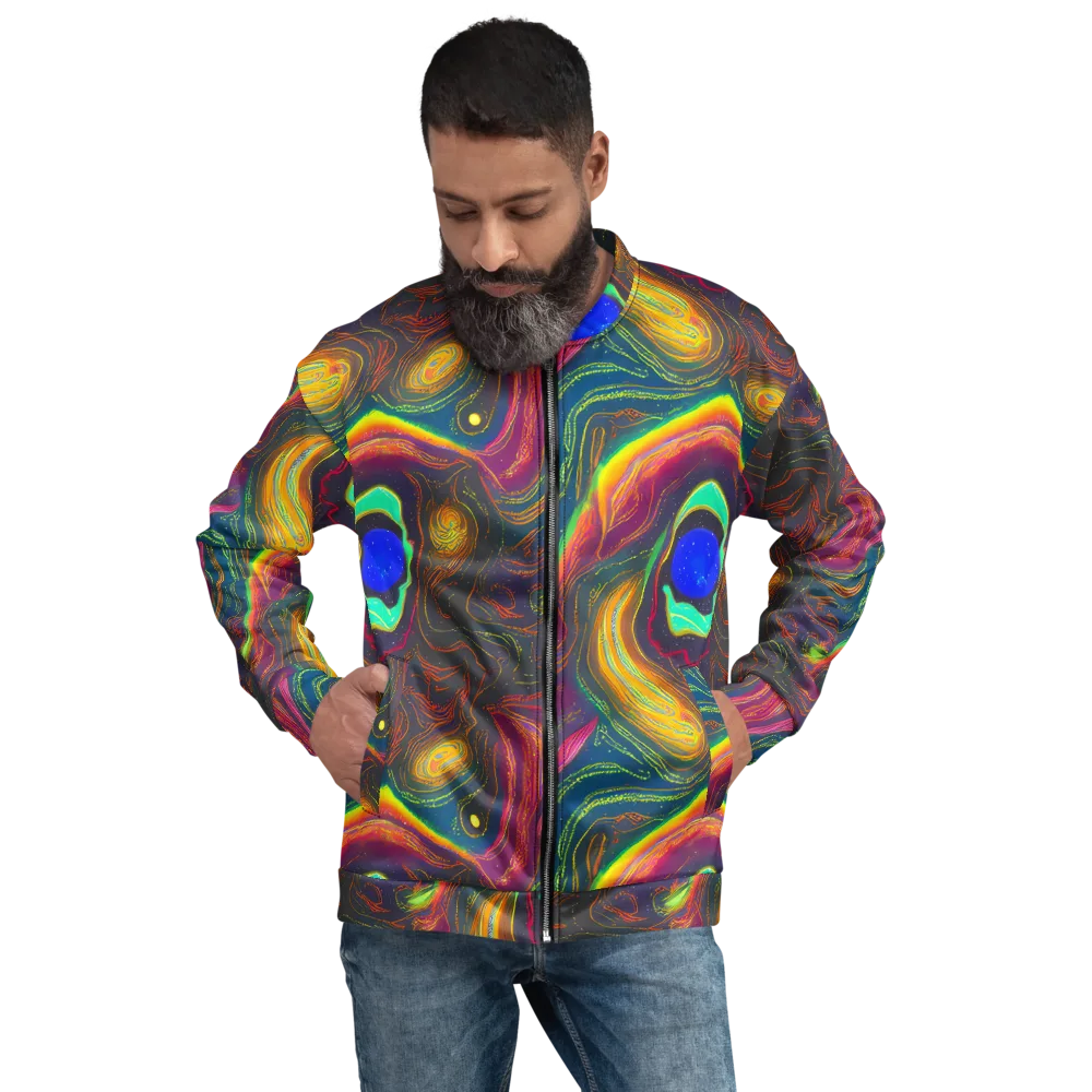Ultraviolet River on Bomber Jacket — Front