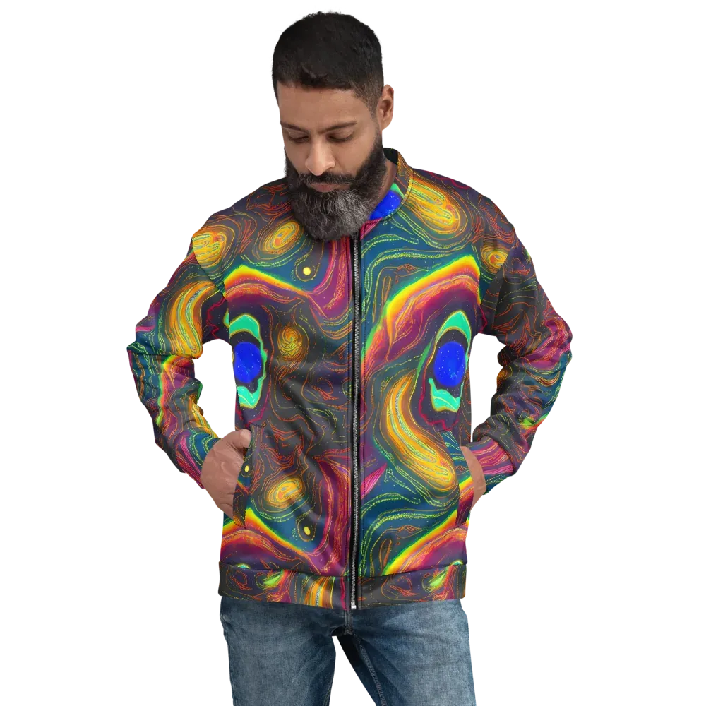 Ultraviolet River on Bomber Jacket — Front