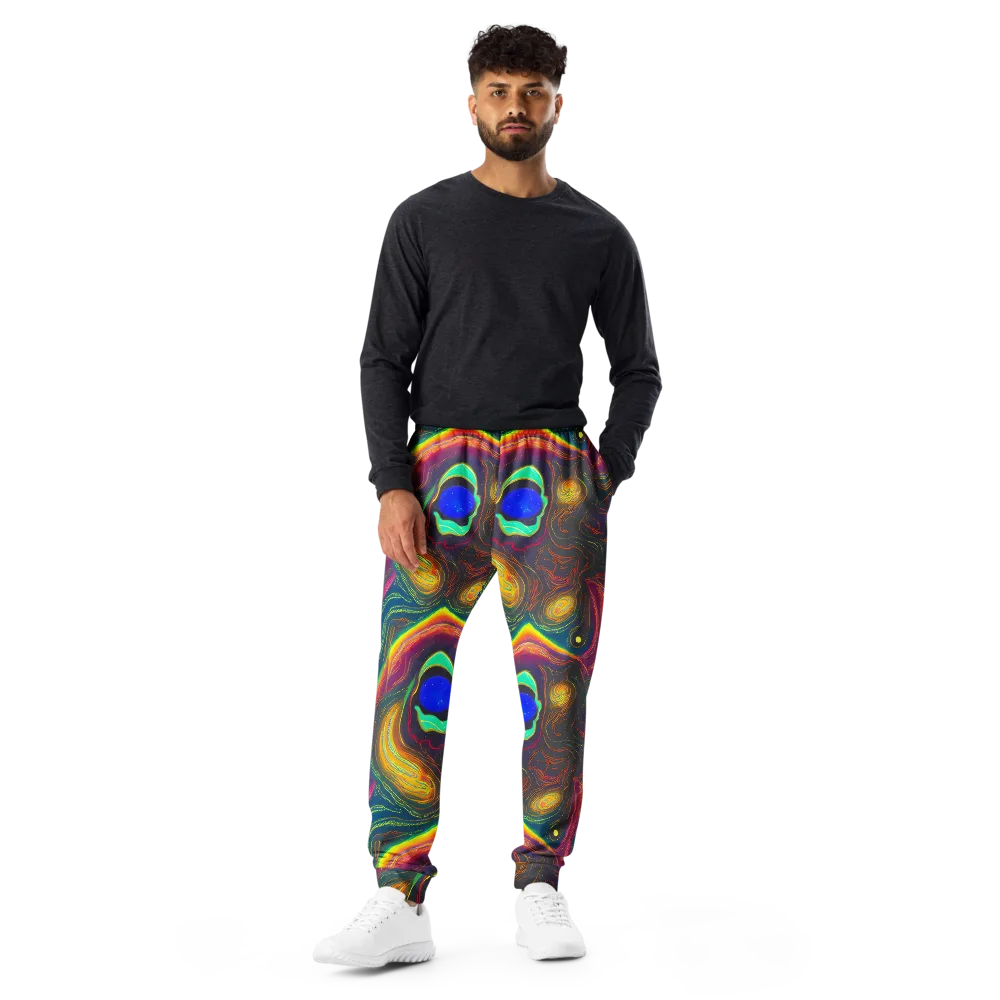 Ultraviolet River on Men's Joggers — Front