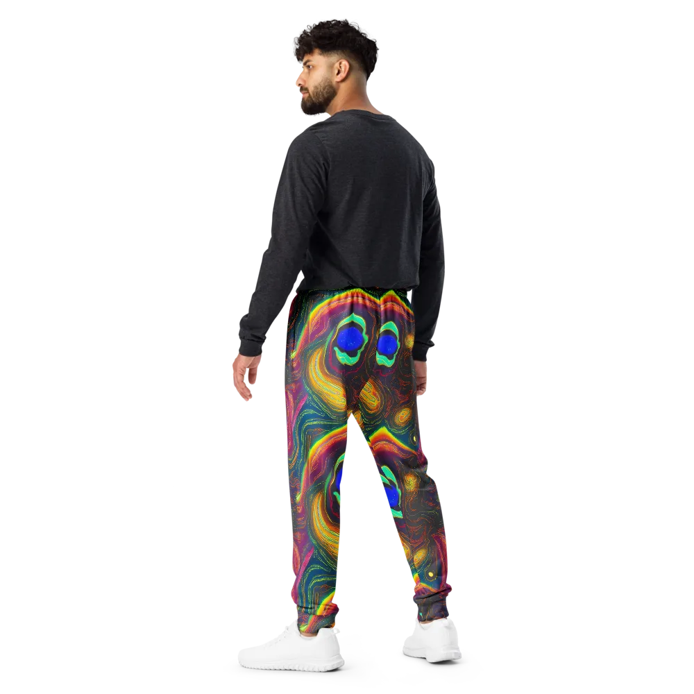 Ultraviolet River on Men's Joggers — Back