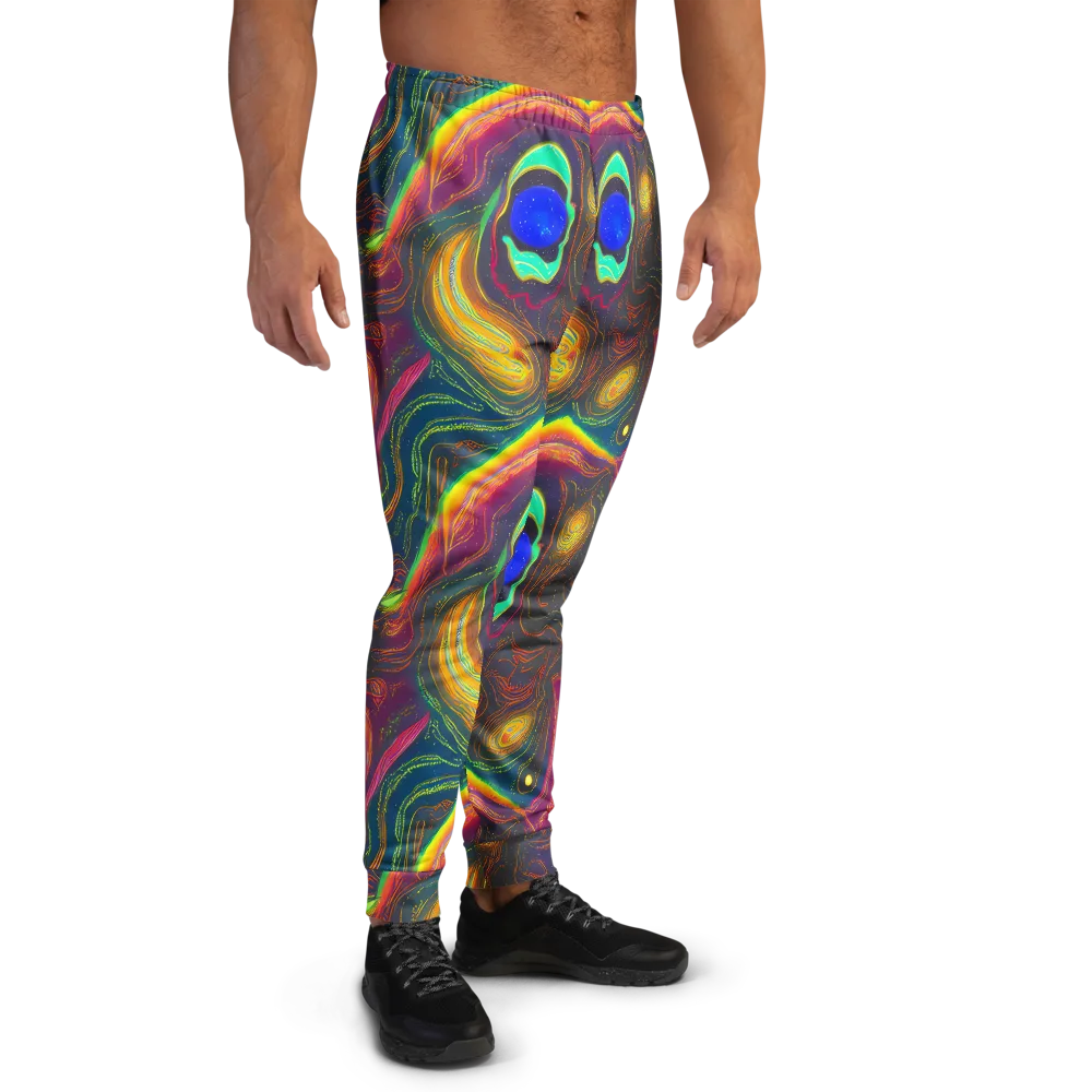 Ultraviolet River on Men's Joggers — Right