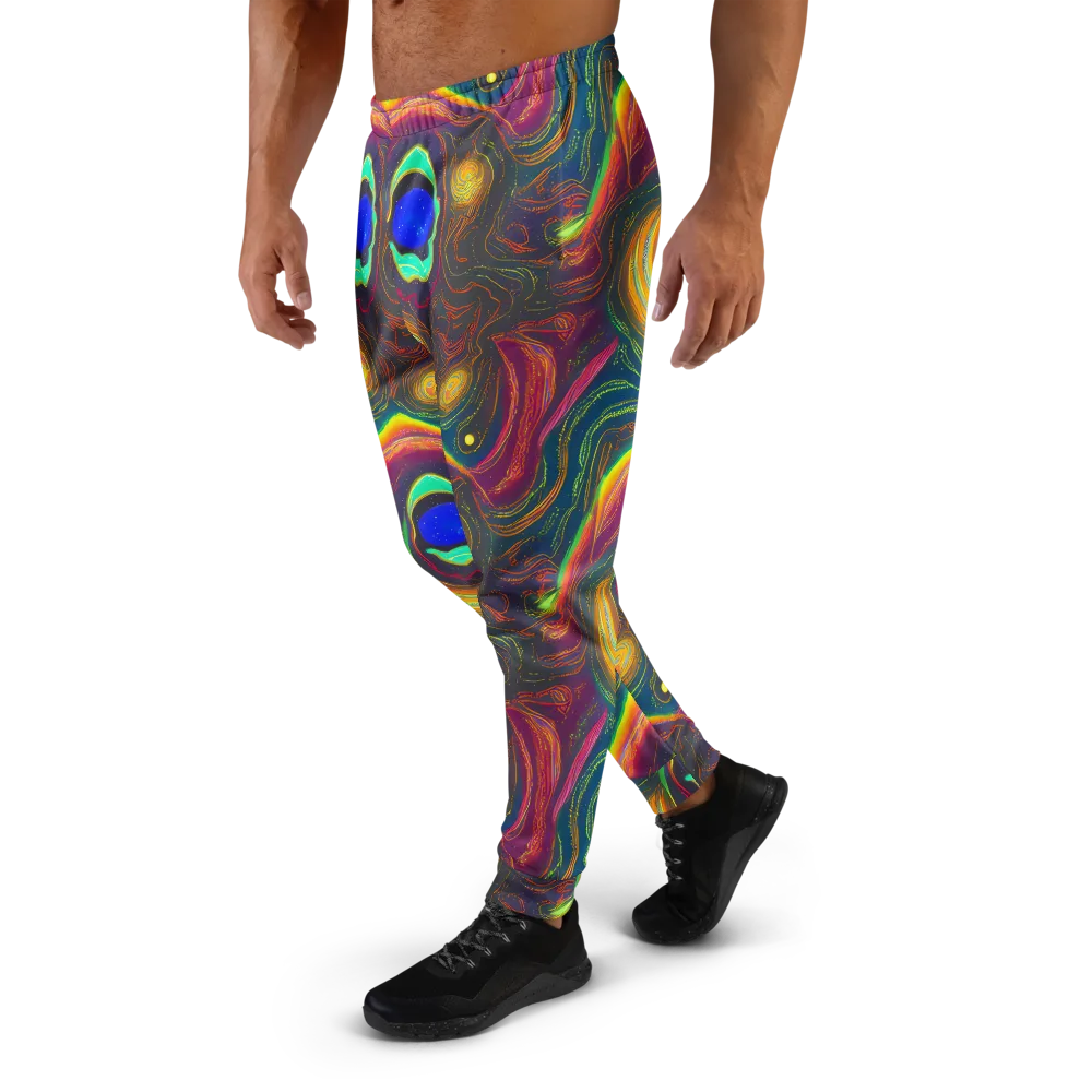 Ultraviolet River on Men's Joggers — Left